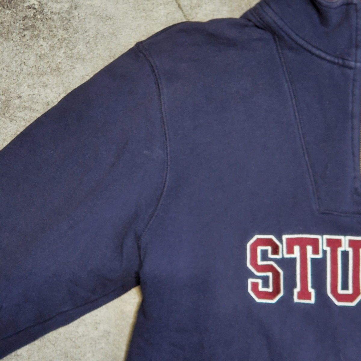STUSSY ステューシー ハーフジップスウェット トレーナー STUSSYロゴ