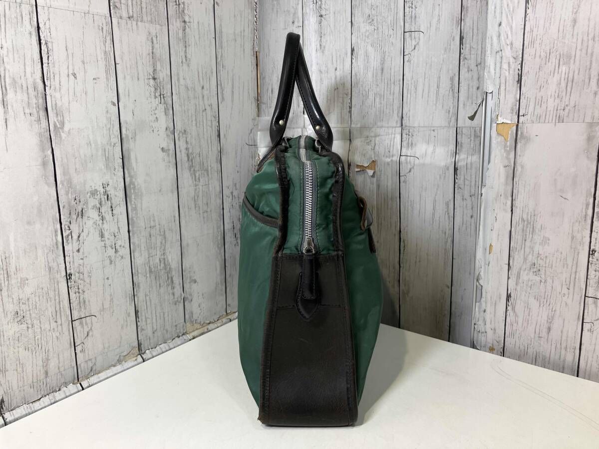 Felisiフェリージ ビジネスバッグ グリーン ブリーフケース 鞄 かばん