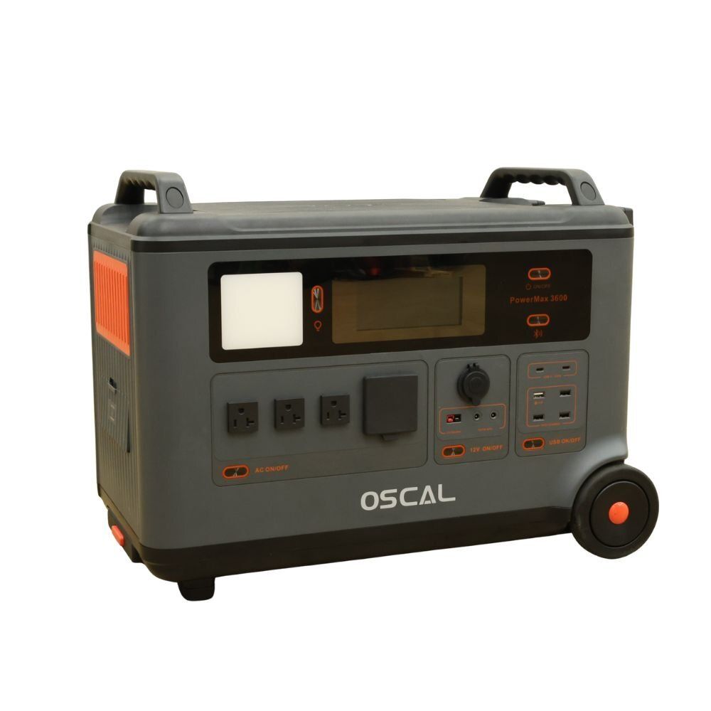 OSCAL PowerMax 3600 ポータブル電源 リン酸鉄 長寿命 Wh 3000 W 配送不可 併 N
