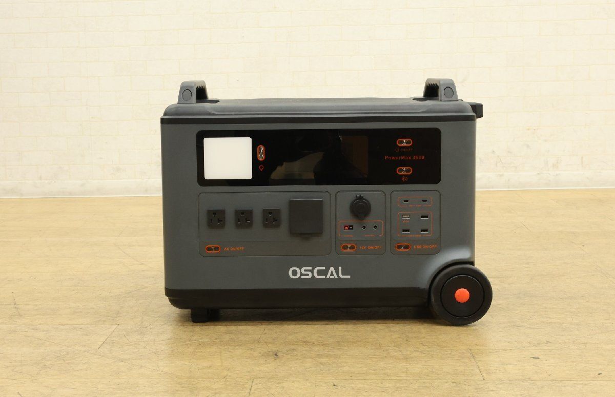 OSCAL PowerMax 3600 ポータブル電源 リン酸鉄 長寿命 Wh 3000 W 配送不可 併 N