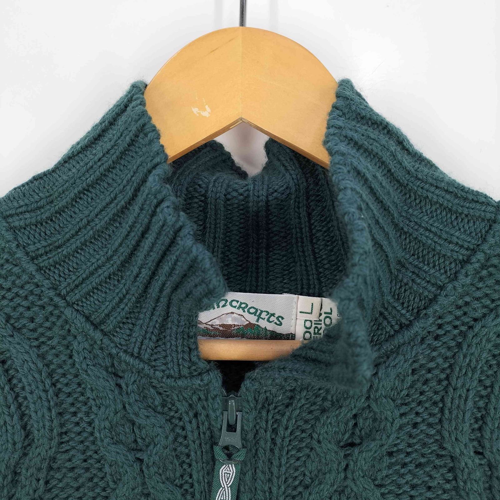 アランクラフト aran crafts 80S~90S アイルランド製 100%メリノウール
