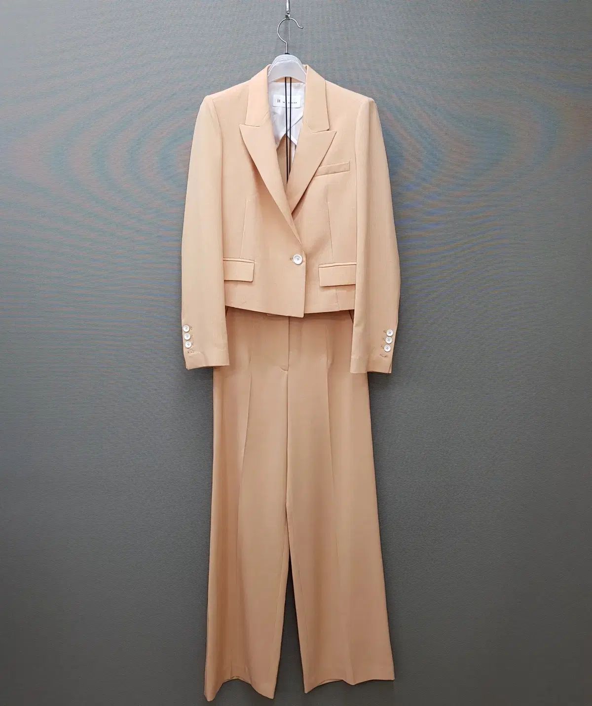 イッミシャ 2025 クロップド ジャケット S ハイウエスト ワイドパンツ XS スーツ セットアップ