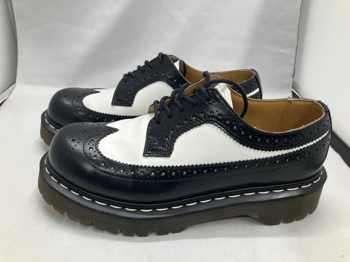 Dr.Martens ドクターマーチン 5ホールシューズ 2トーン 革靴 サイズ US L 7 ブラック