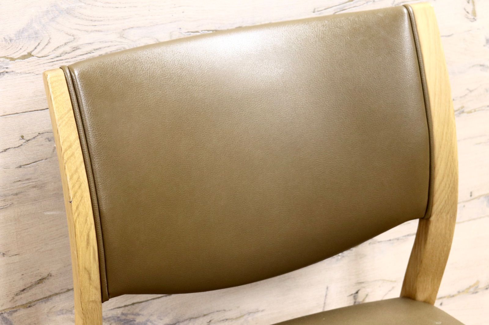 BC工房 だんらん工芸椅子 アームチェア チーク無垢 アール 合皮 ⁄⁄ima