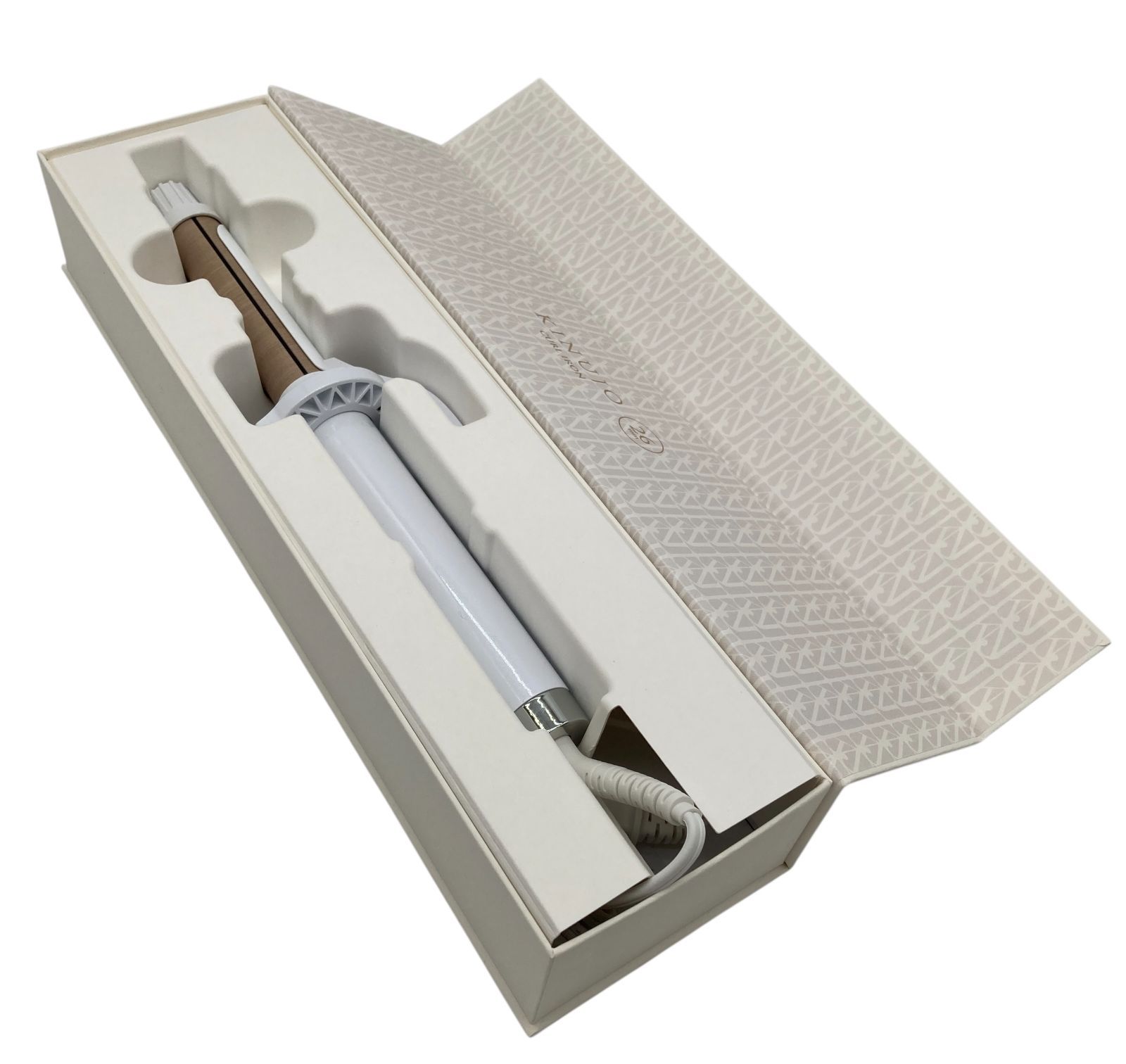 s 549 KINUJO 絹女 カールヘアアイロン KC 26 N ホワイト 即 OK mm 美容家電 コテ ヘアアイロン ダメージ軽減 ツヤ髪 向け 安心発送