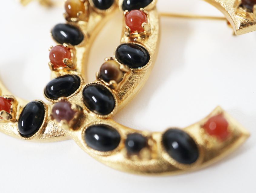 シャネル CHANEL ココマーク ゴールド GP 01 A ブローチ ストーン ヴィンテージ レディース アクセサリー ブローチ コサージュ アクセサリー レディース