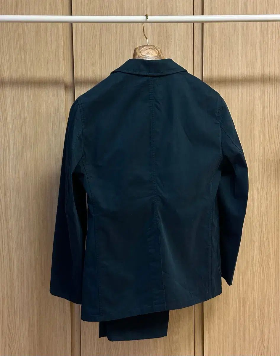 ポッタリー コットン ジャケット|パンツ セットアップ ネイビー