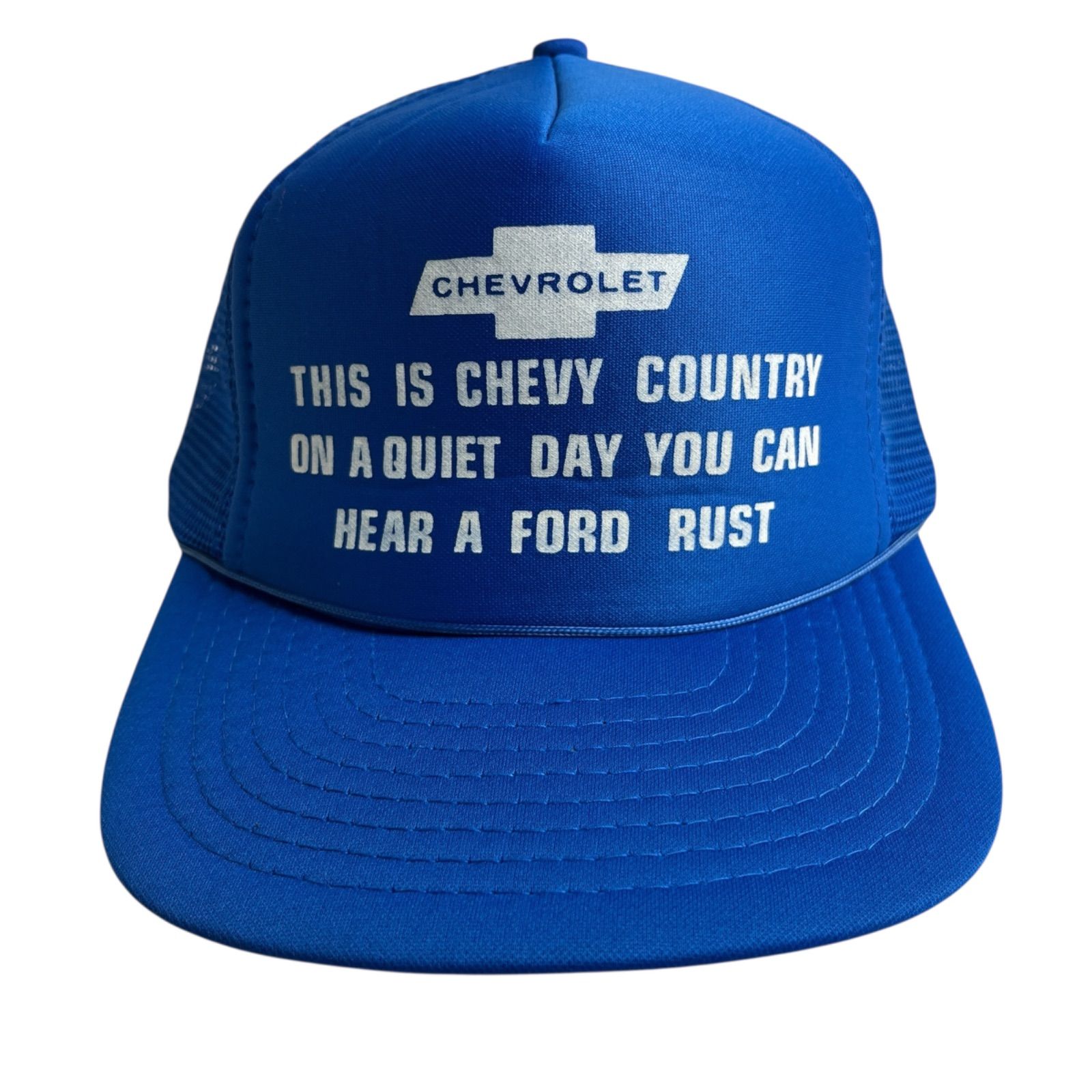 キャップ|帽子 90 s CHEVROVET シボレー ビンテージメッシュキャップ アメカジ アメリカン 車 ブルー 青