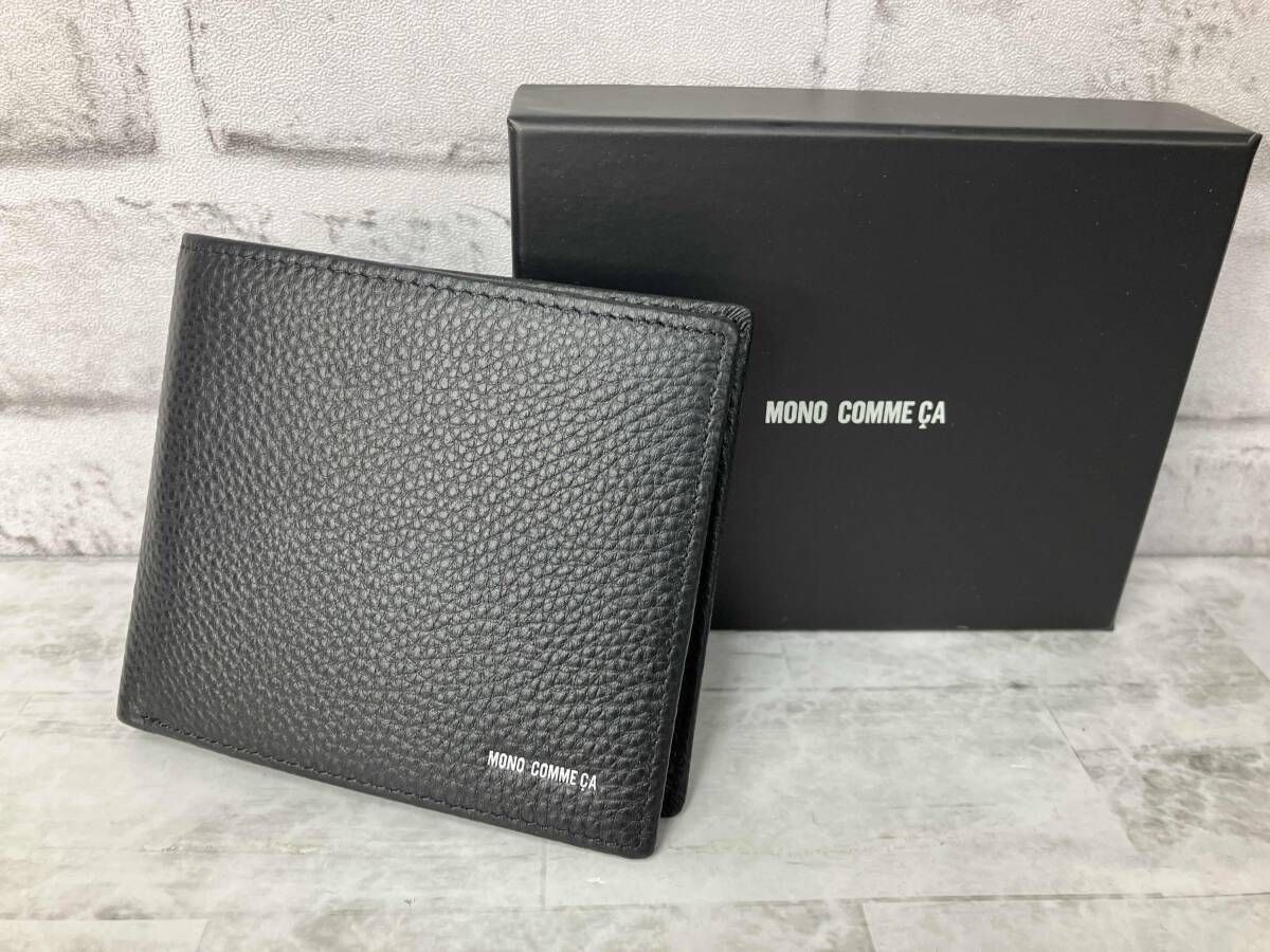 ブラック MONO COMME CA メンズ 二つ折り財布 2つ折り財布 二つ折り