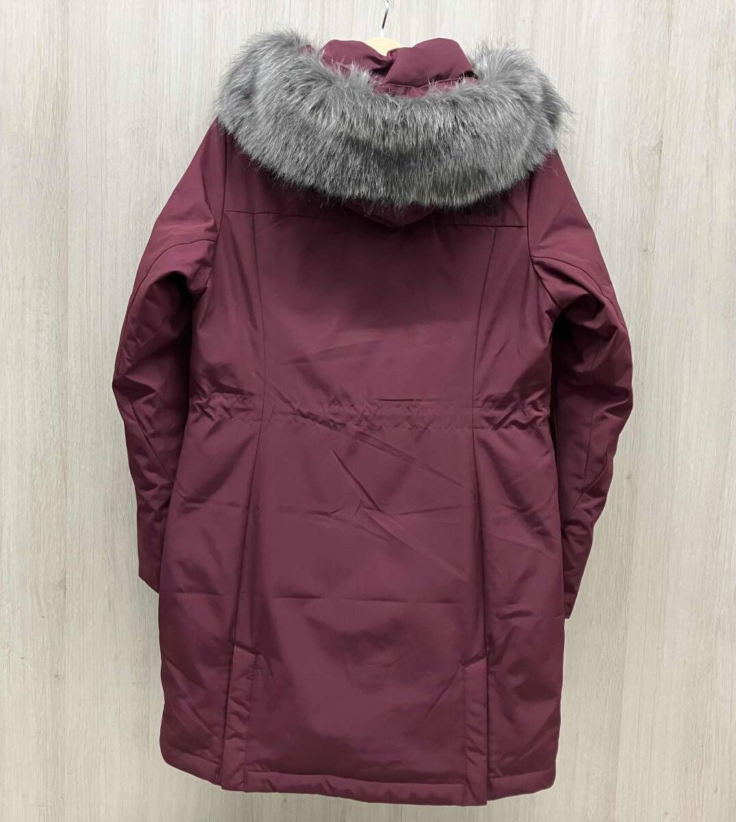THE NORTH FACE ノースフェイス ダウンコート ファーフード着脱 Mサイズ ロゴ刺繍 ワイン