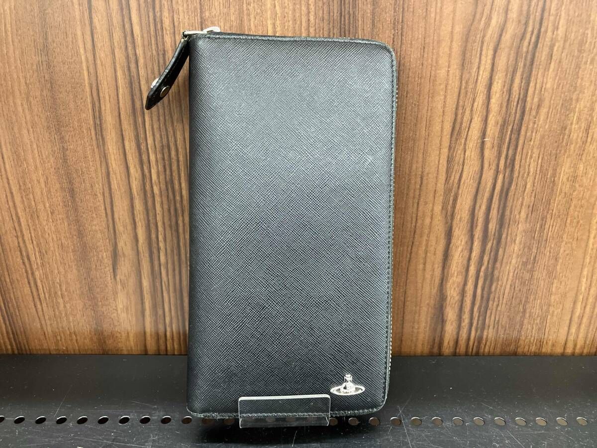 VIVIENNE WESTWOOD 長財布 ヴィヴィアンウエストウッド メンズ ブラック オーブ カードケース レザーウォレット