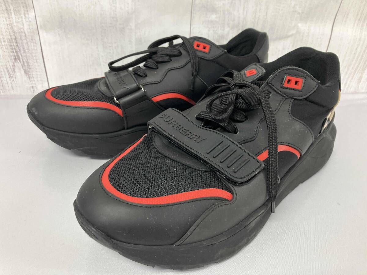 バーバリー RAMSEY ブラック ローカット スニーカー サイズ 42