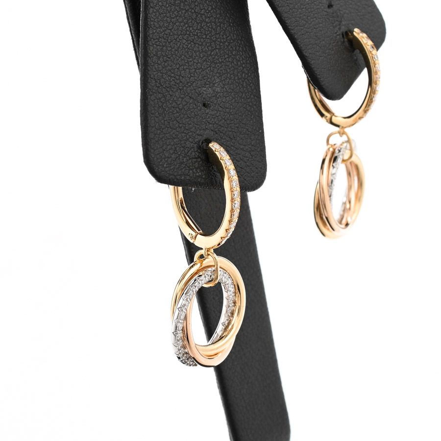 CARTIER カルティエ ピアス トリニティ セミパヴェ B8301465 - メルカリ