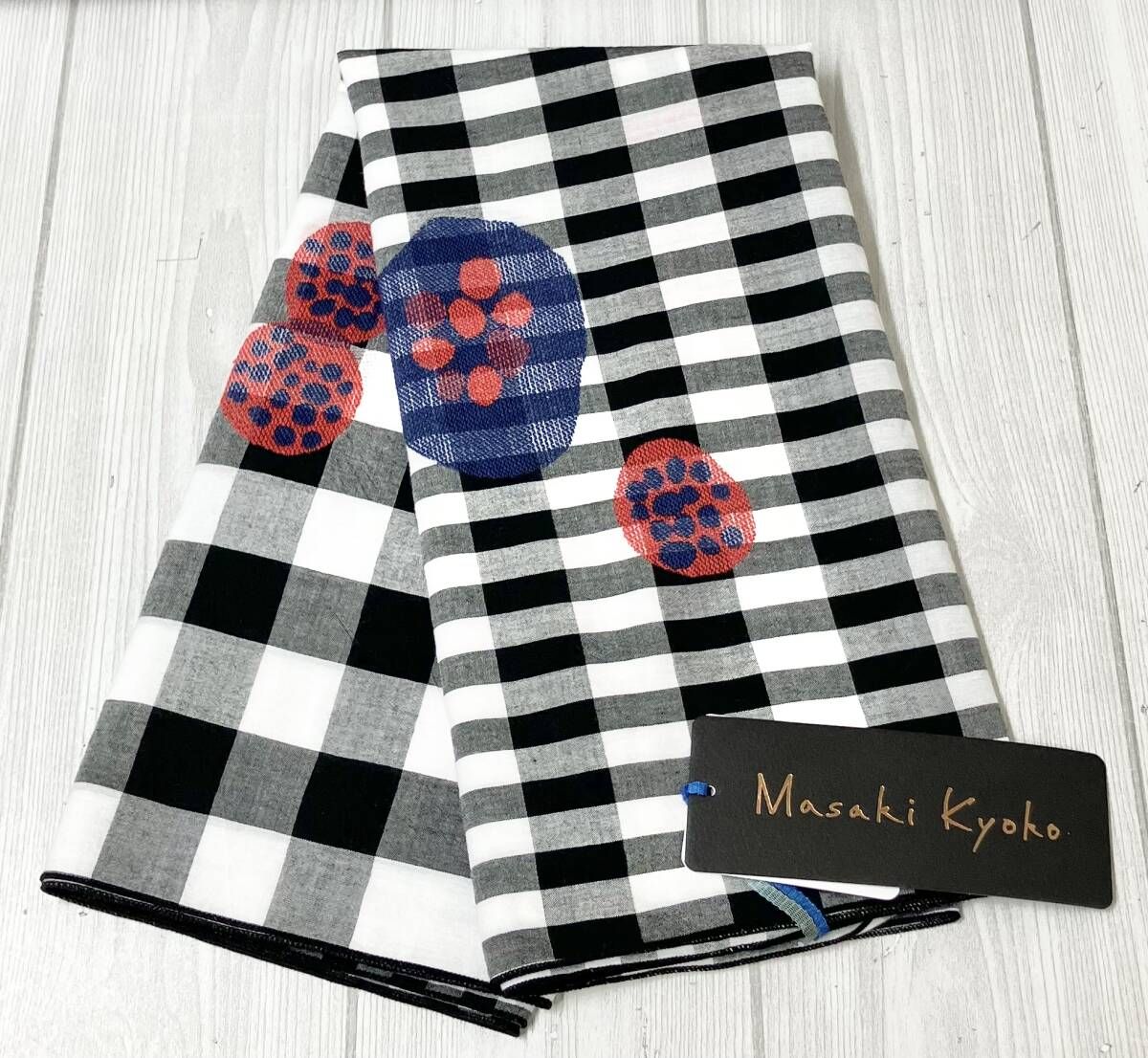 M.&KYOKO エムアンドキョウコ ストール ブラック ホワイト - メルカリ