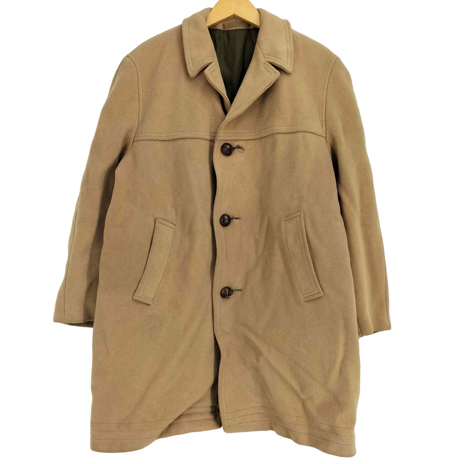 USED古着(ユーズドフルギ) LODENFREY 60-70S ウール くるみボタン チェスターコート ライナー付き メンズ 表記無 【中古】【ブランド古着バズストア】 ユーズドフルギ USED古着 LODENFREY 60-70S ウール くるみボタン