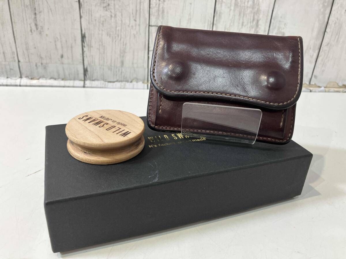 WILD SWANS ワイルドスワンズ tonge コインケース バーガンディー 小銭入れ レザー 本革