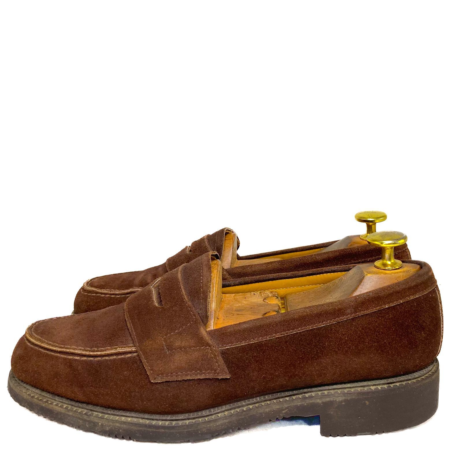 REGAL リーガル スウェード コインローファー ハーフサドル SNOW HOLD