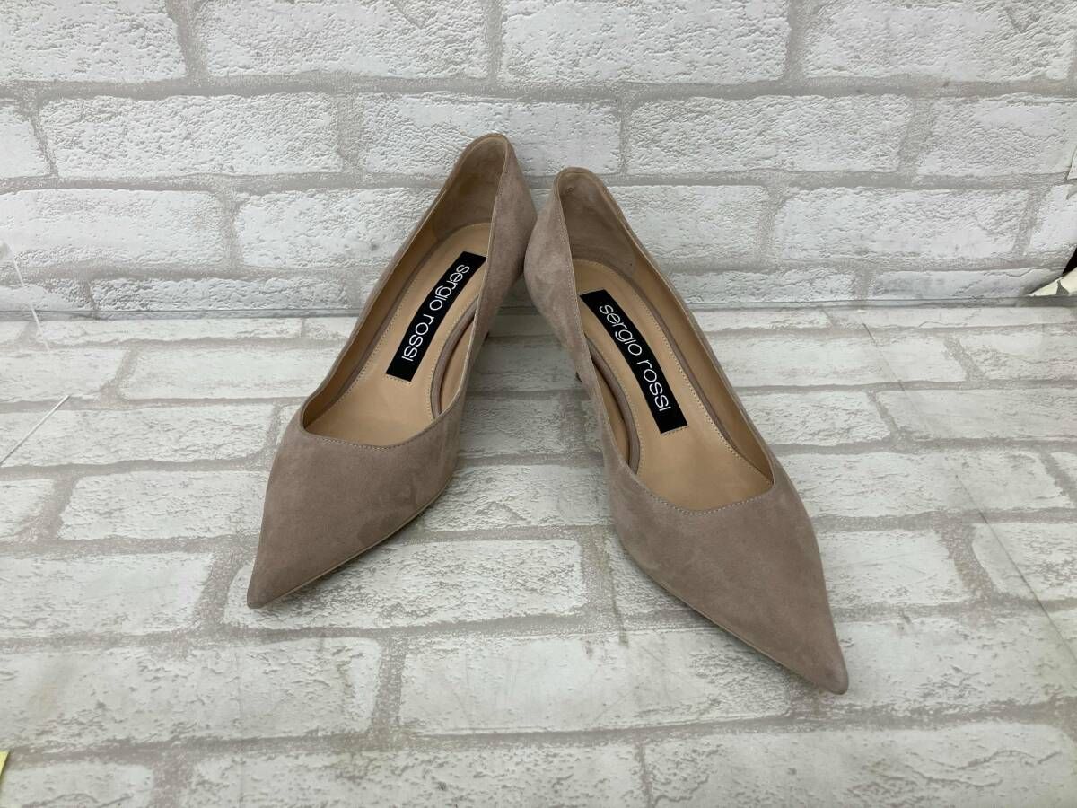 sergio rossi A 82680 セルジオ ロッシ パンプス レディース ピンクベージュ size 36 2 1 イタリア製