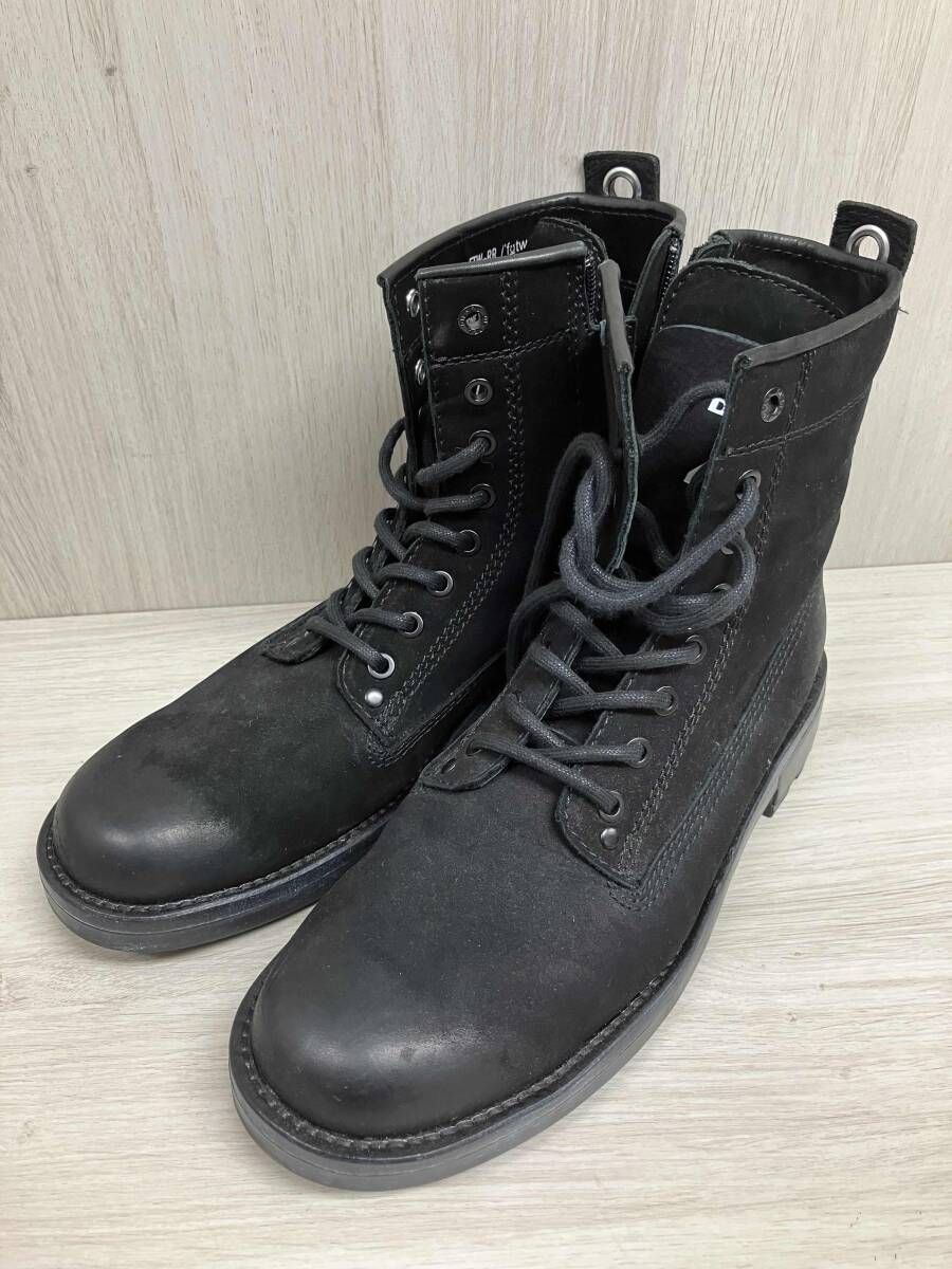 DIESEL D THROUPER DBB ZC BOOTS ディーゼル レザーブーツ ミドル シューズ サイドジップ メンズ ブラック 箱無し