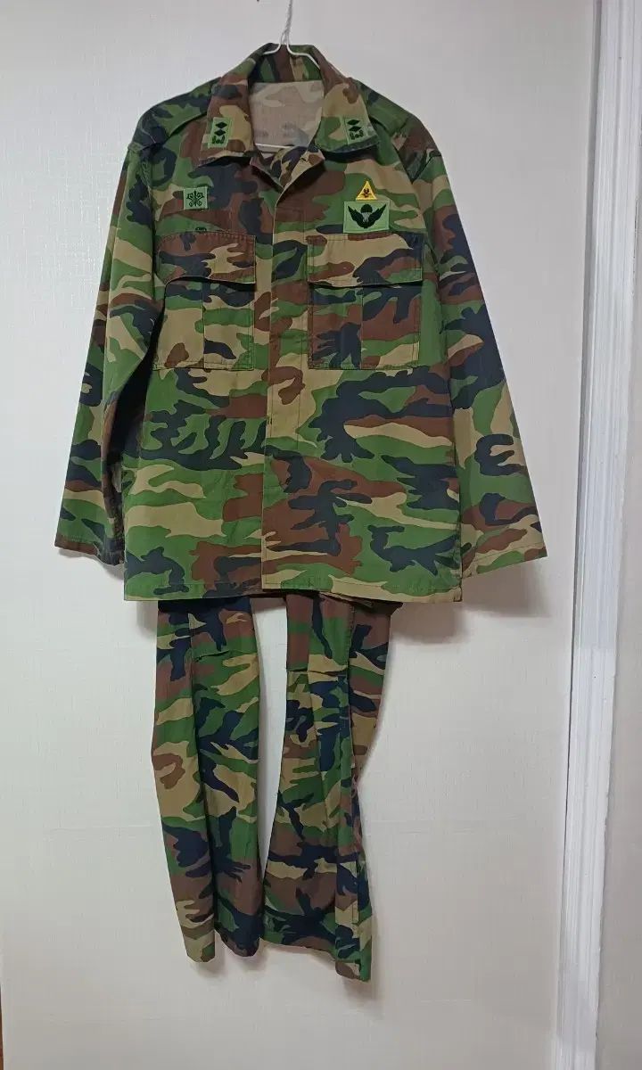 旧モデル 迷彩柄 国軍 軍服 上下セット ベルトセット