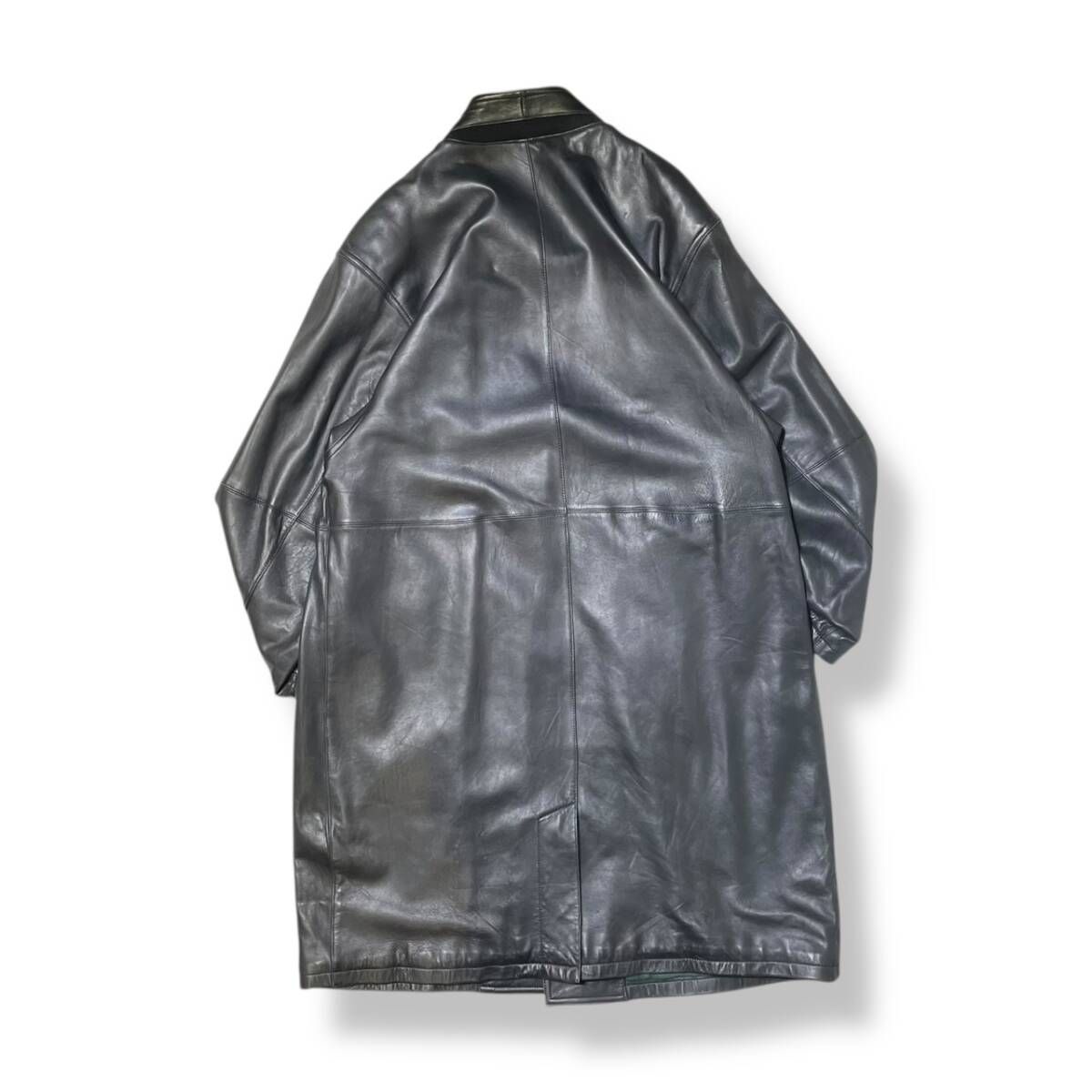 × MARITHE GIRBAUD コート スタンドカラーレザーコート ブラック M 782-7-3202 ミレジム マリテフランソワジルボー