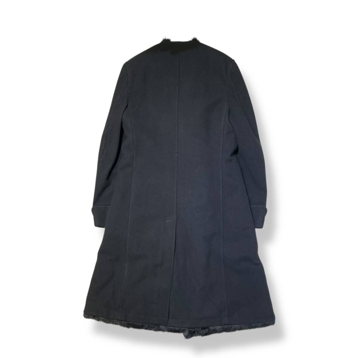 23 AW COMME des GARCONS HOMME PLUS コート 内ファーダブルロングコート Sサイズ ブラック PL-C 006 コムデギャルソンオムプリュス