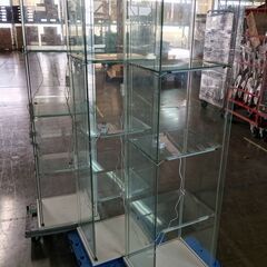 早い者勝ち!!【中古品】ディスプレイケース（ライト付き）４段棚 コレクションケース　管理番号AN452MC 中古品】ガラスディスプレイケース（ライト付き）4段棚 コレクション