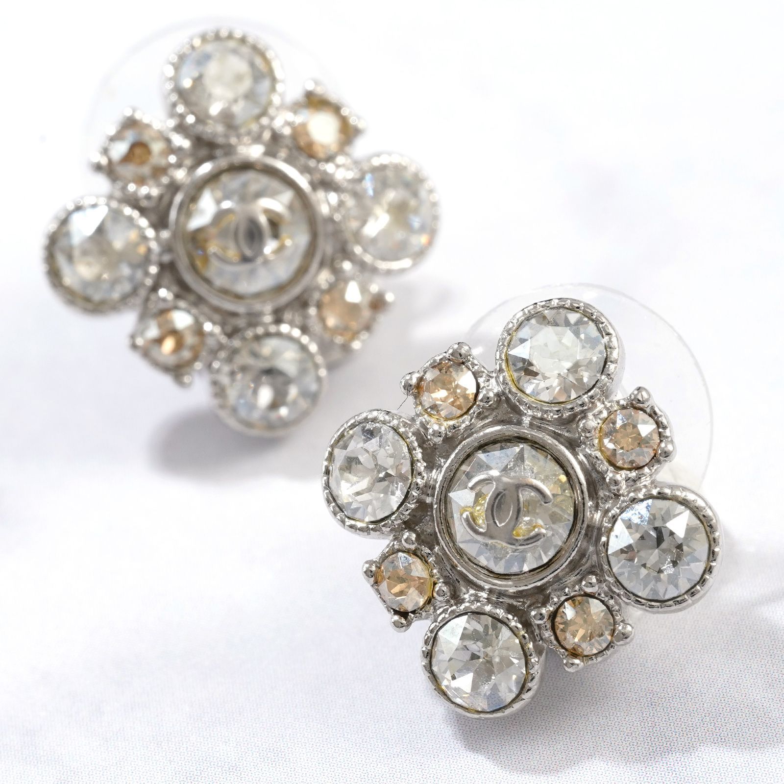 未使用 展示品】CHANEL ココマーク ビジュー シルバー ピアス - メルカリ