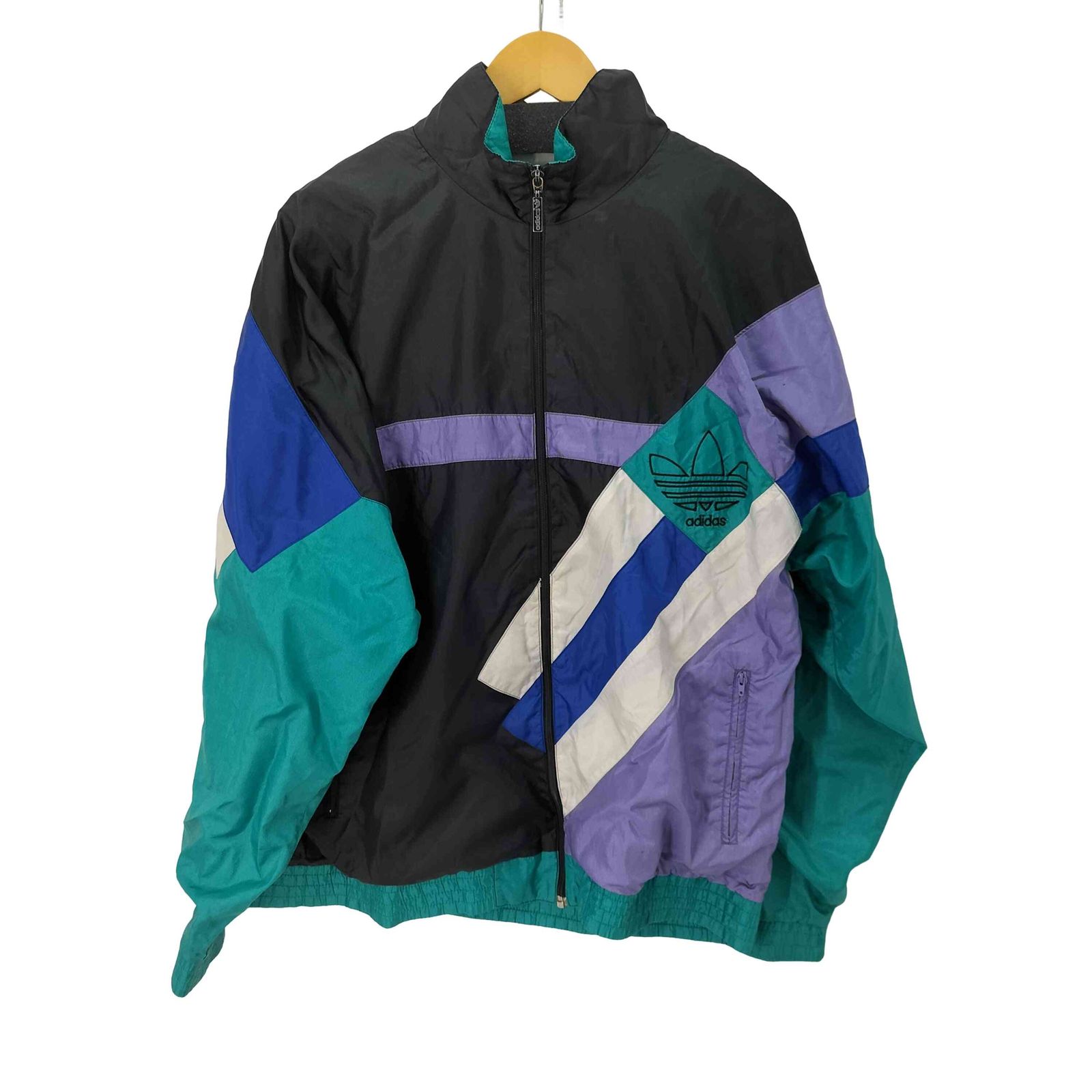 希少❗️80's'adidas トラックジャケット　M相当レアタグ　vintage アディダス adidas 80s 銀タグ ナイロン トラックジャケット メンズ