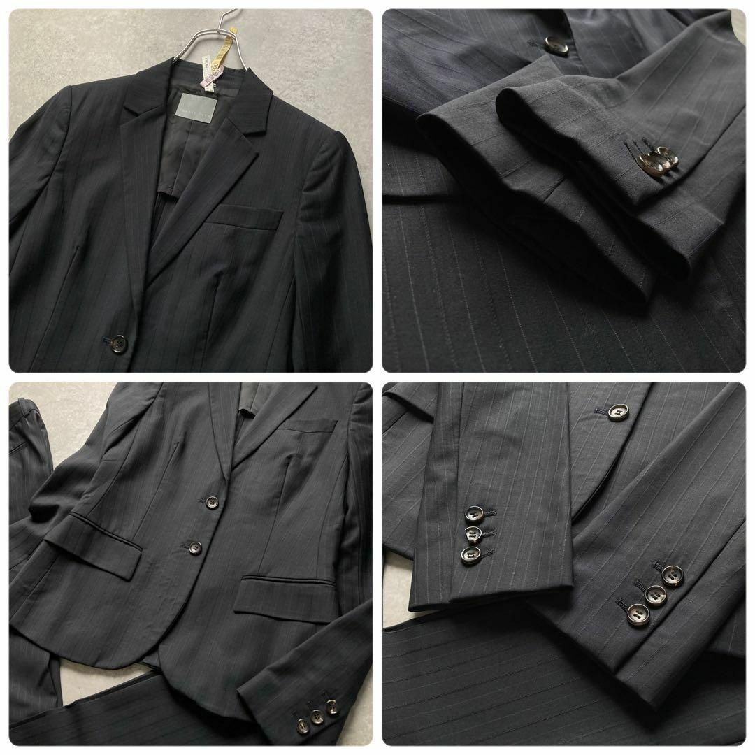 セオリーリュクス パンツスーツ ストライプ テーラードジャケット