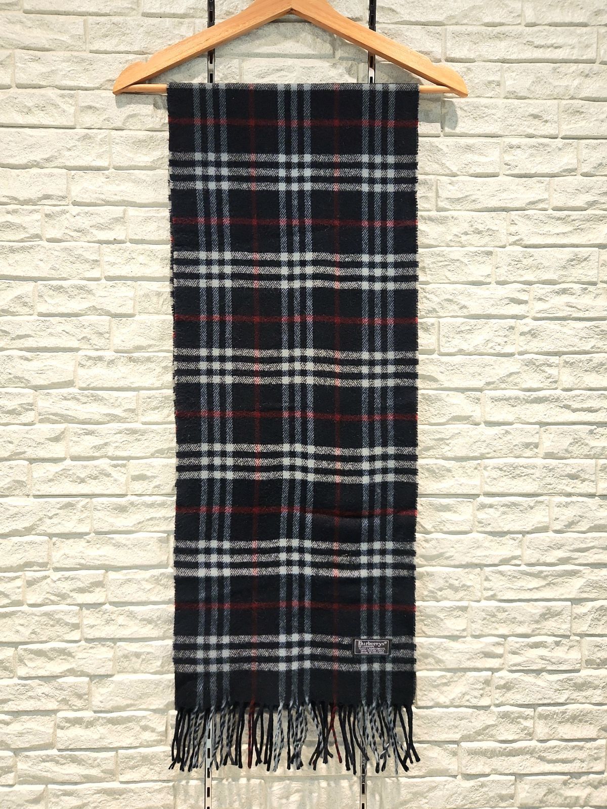 ㉗ Burberrys of LONDON ラムウールチェックマフラー バーバリー ノバ