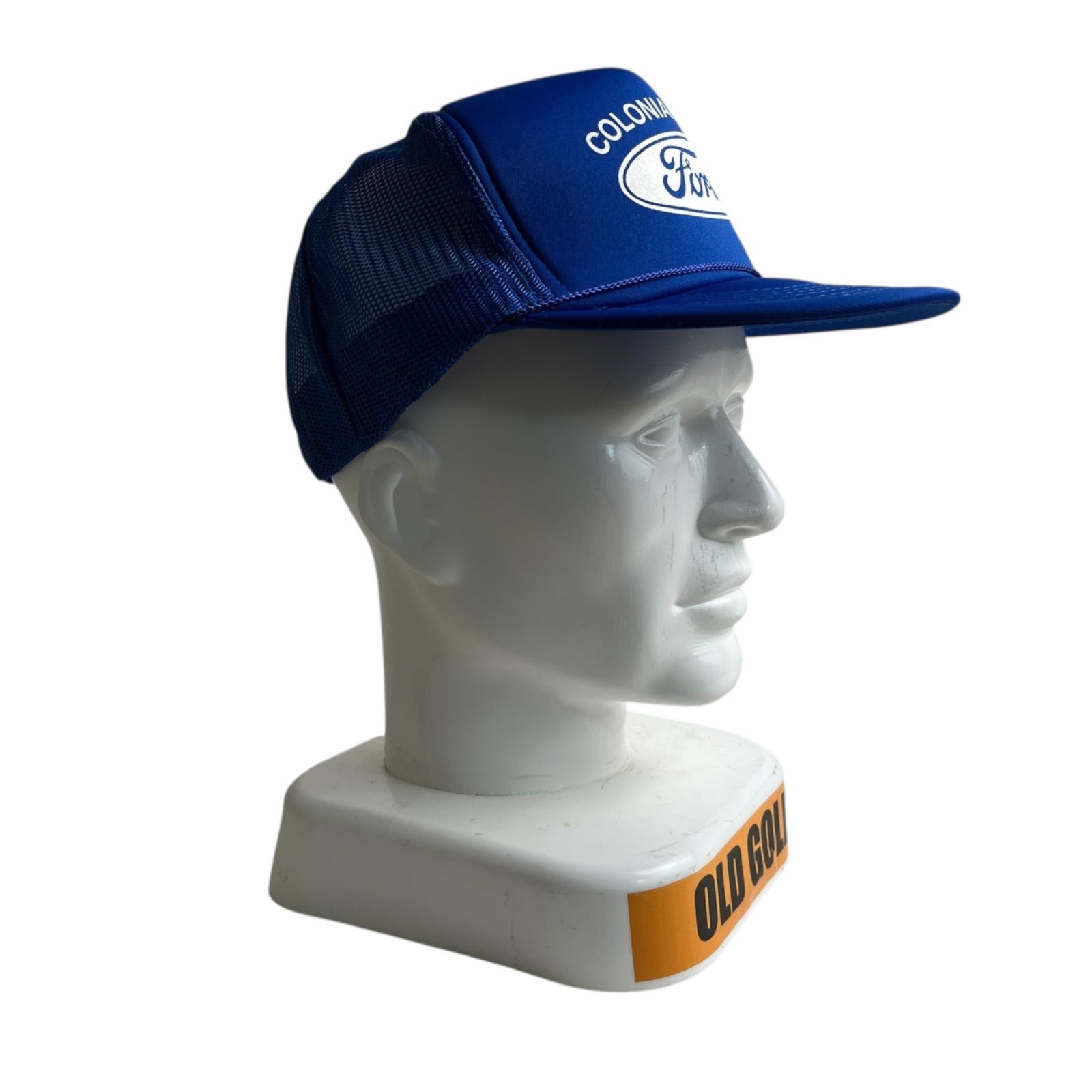 キャップ|帽子 90 s FORD フォード ビンテージメッシュキャップ ビンテージキャップ アメ車 アメカジ ブルー 青 ホワイト 白