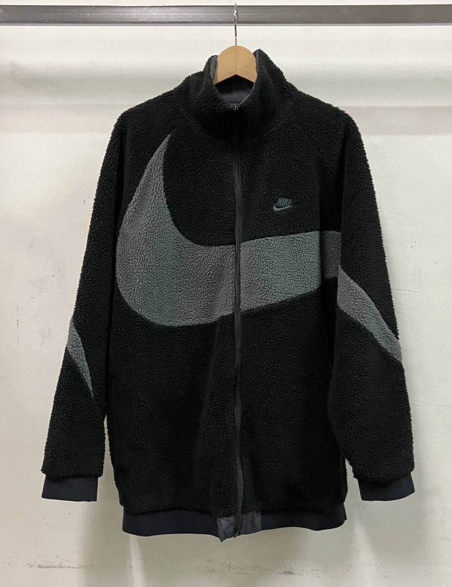 NIKE ナイキ AS M NSW SYNFL SWOOSH BOMBER JACKET ボンバージャケット ジャケット リバーシブル スポーツ ロゴ サイズS ブラック グレー