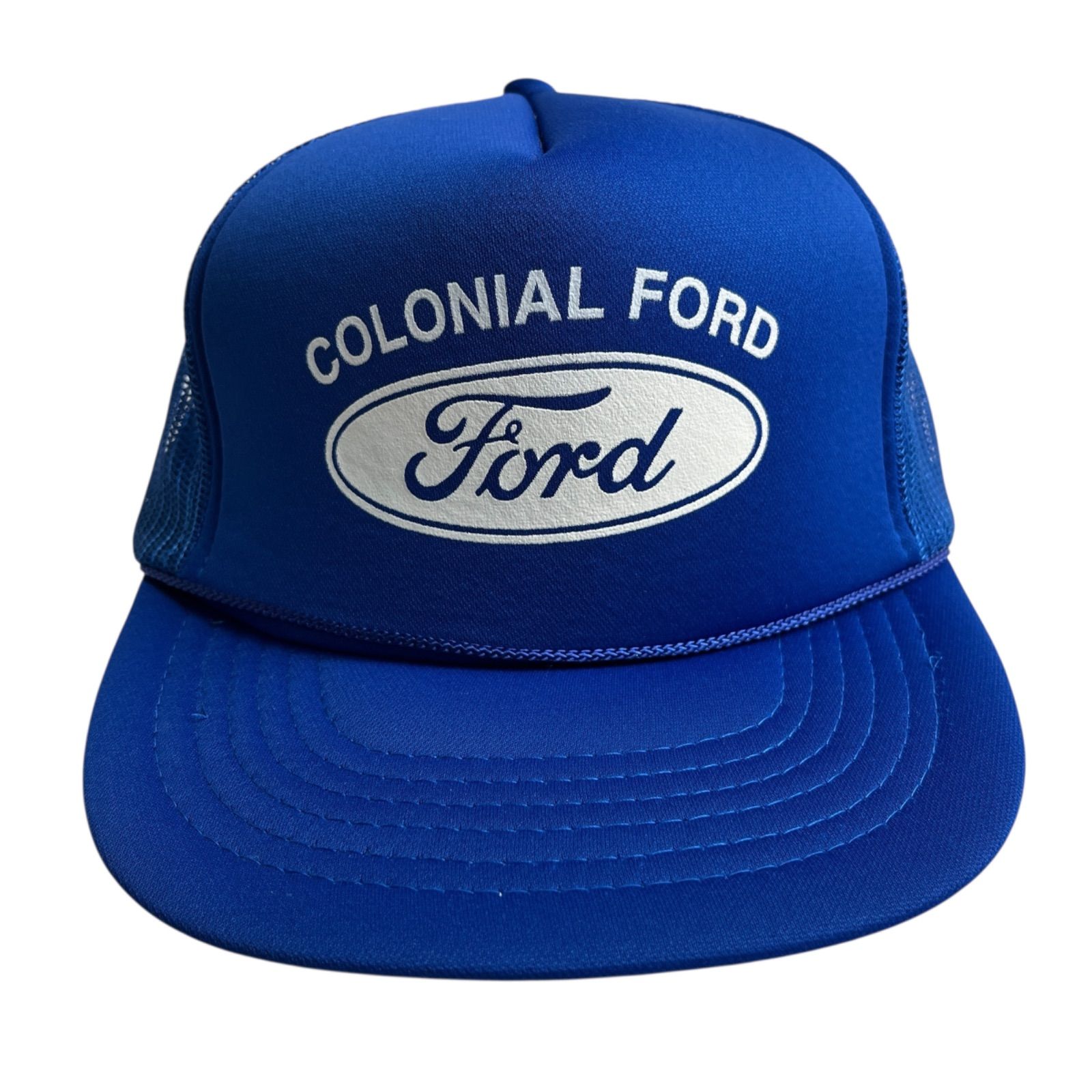 キャップ|帽子 90 s FORD フォード ビンテージメッシュキャップ ビンテージキャップ アメ車 アメカジ ブルー 青 ホワイト 白