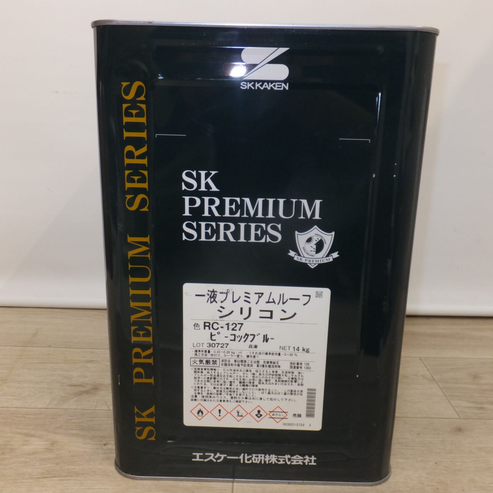 ♥ エスケー化研 SK 一液 ムルーフシリコン RC-127 ピーコックブルー 14 kg LOT 30727