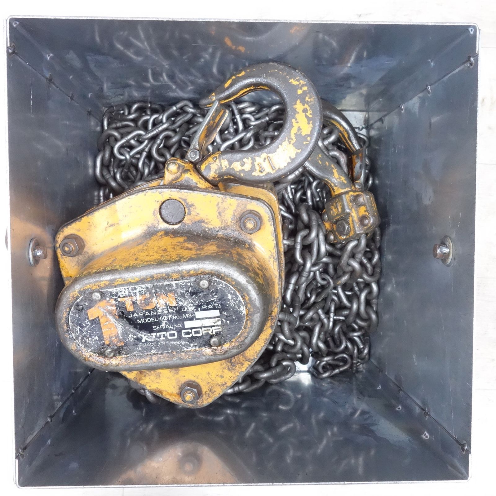 ◆KITO キト－ チェーンブロック 1 ton M 3-463 3型 約3 1トン 1000 kg 吊り 上げ 運搬 工具 ◆