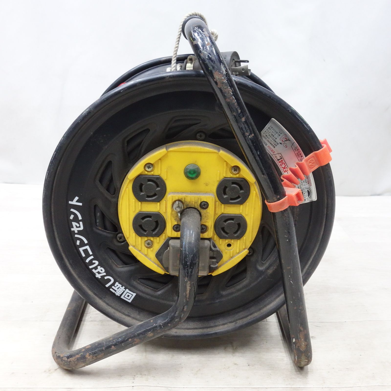 日動 マジックリール コードリール Z EK 34 L 屋内型 全長 30 m VCT 2 0 SQ 3 C 電工 ドラム 温度センサー ブレーカー 付 ロック 引掛 式