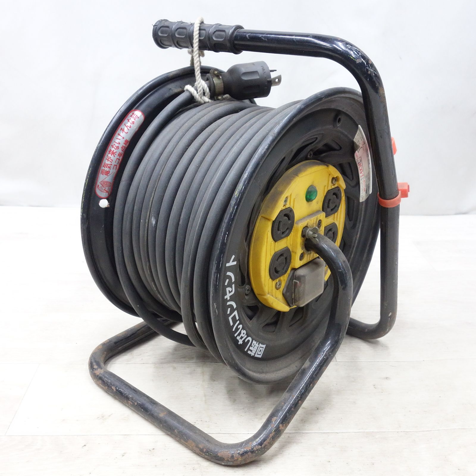  ◆日動 マジックリール コードリール Z-EK 34 L 屋内型 全長 30 m VCT.2.0 SQ×3 C 電工 ドラム 温度センサー ブレーカー 付 ロック 引掛 式◆ コードリール 延長コード 電動工具 エア工具