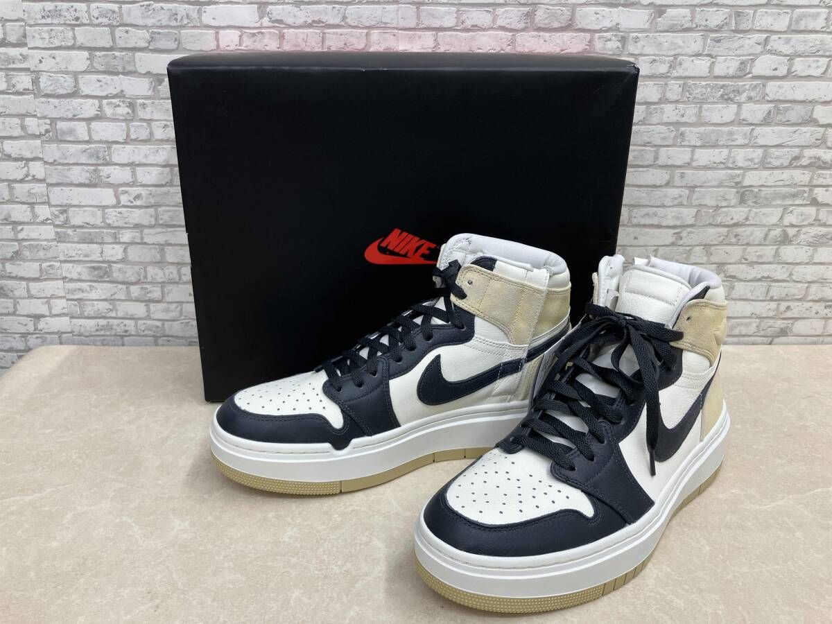 NIKEナイキ ナイキ ウィメンズ エアジョーダン1 エレベート HIGT DN3523-700 サイズ29cm ホワイト×ネイビー
