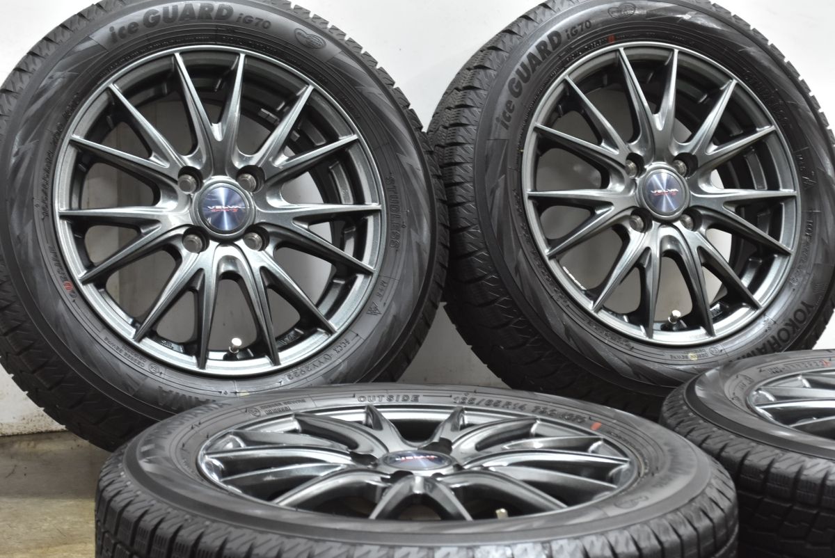 バリ溝 VELVA 14 in 5 J 39 PCD 100 アイスガードiG 70 165 65 R スペーシア ワゴンR アルト タント ムーブ N BOX ONE デイズ