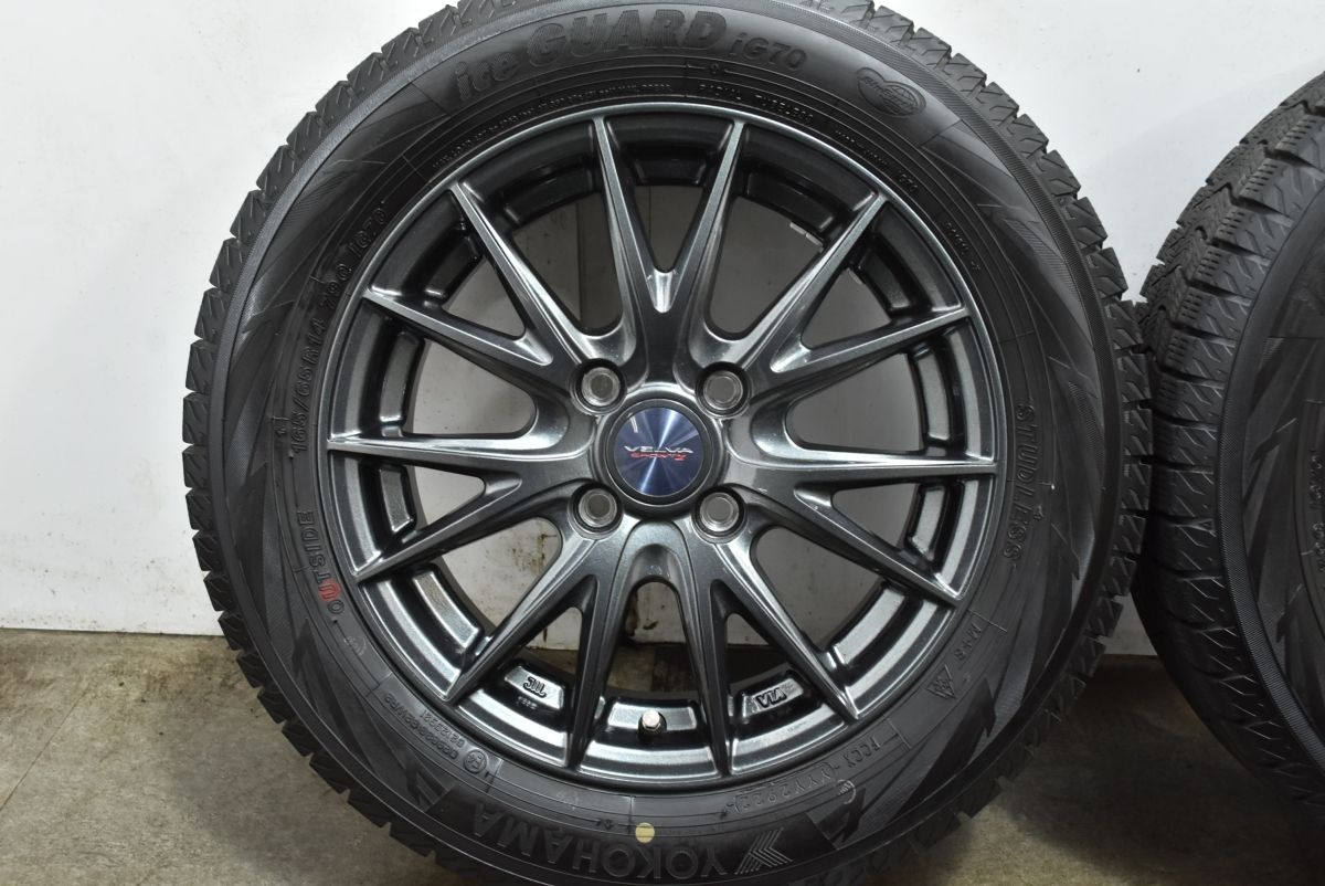  バリ溝 VELVA 14 in 5 J 39 PCD 100 アイスガードiG 70 165 65 R スペーシア ワゴンR アルト タント ムーブ N BOX ONE デイズ 14インチ タイヤ ホイールセット