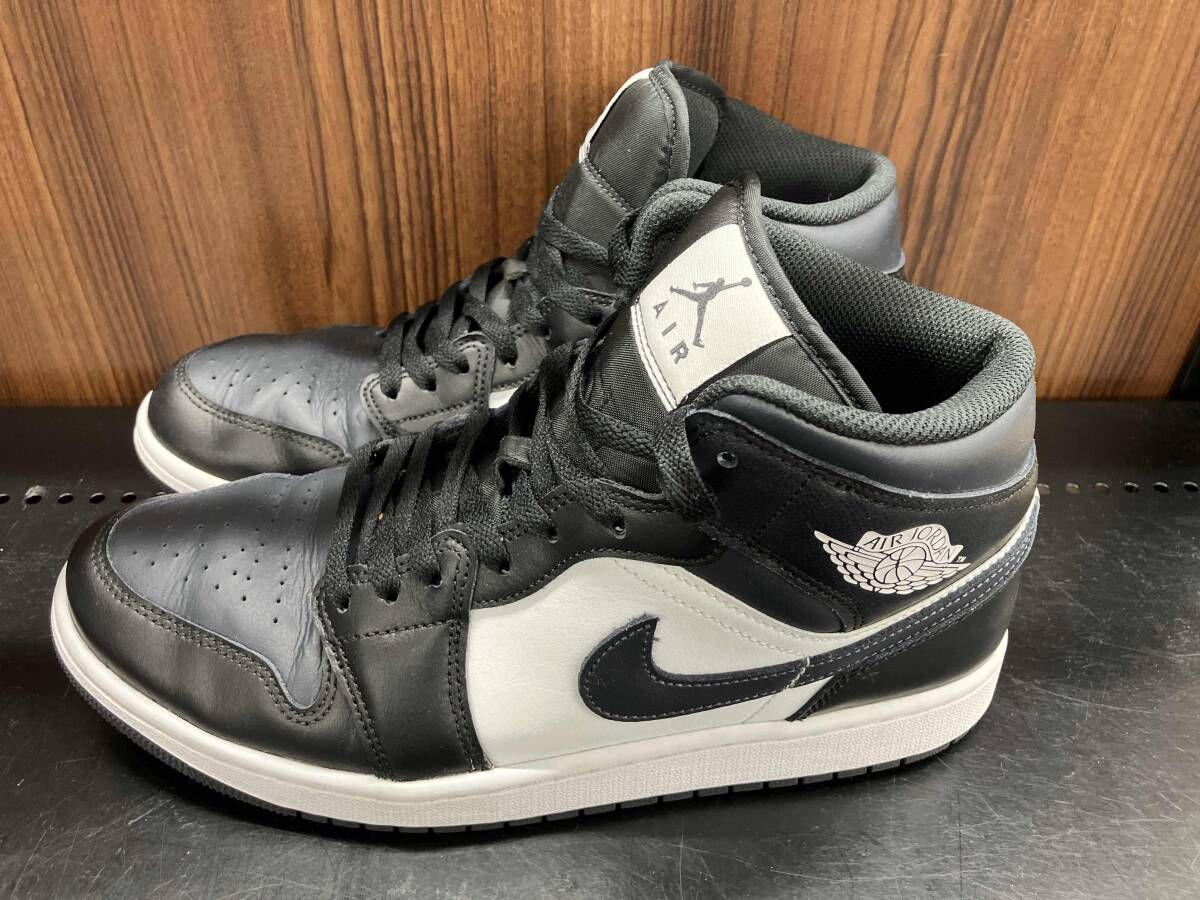 NIKE ナイキ スニーカー エアジョーダン1 MID ブラック アンド ホワイト 28.5 cm