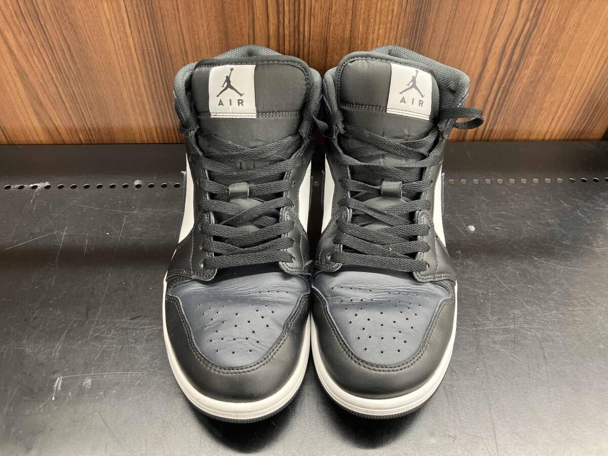 NIKE ナイキ スニーカー エアジョーダン1 MID ブラック アンド ホワイト 28.5 cm