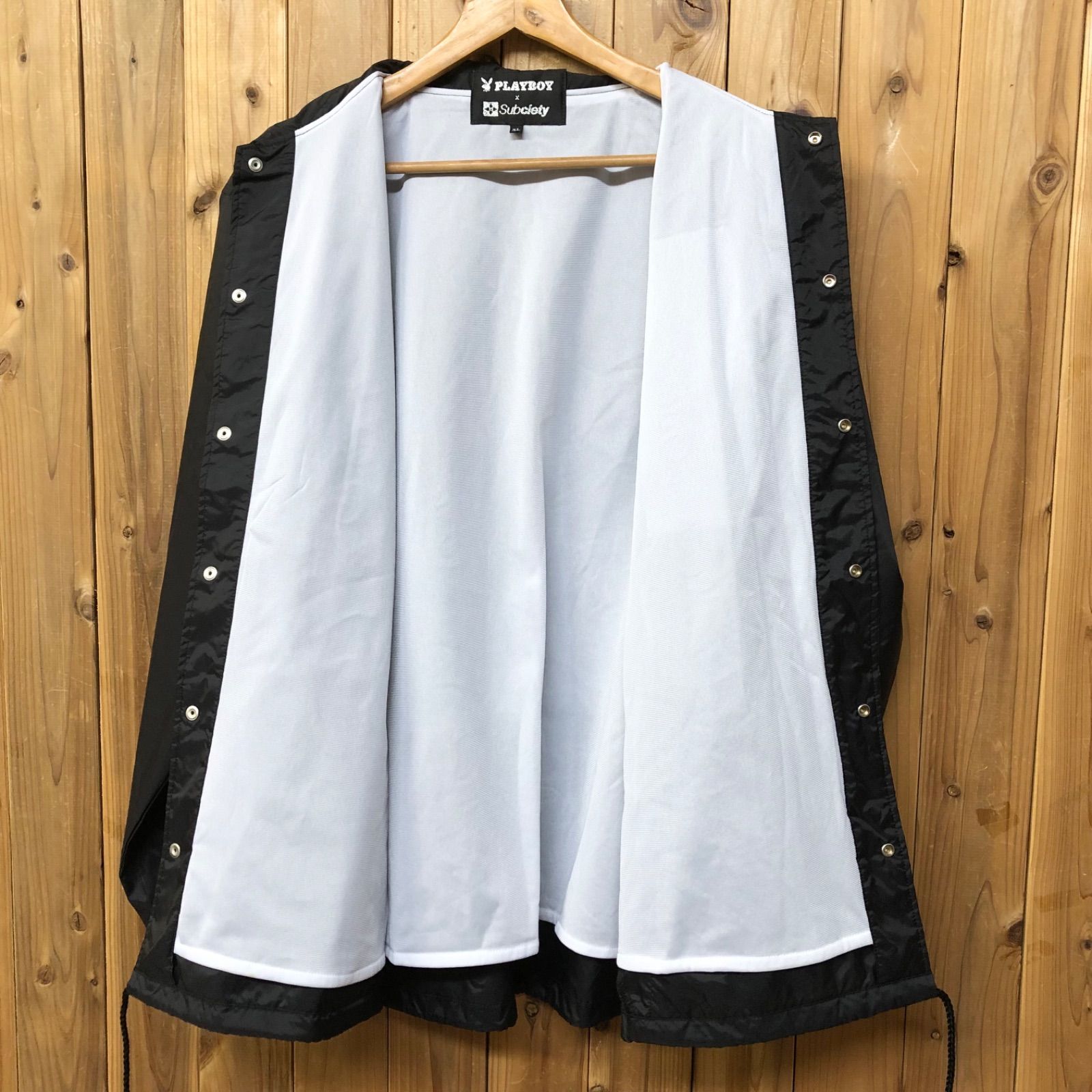 PLAYBOY×Subciety コラボ サイズXL 黒 ナイロンジャケット コーチ 
