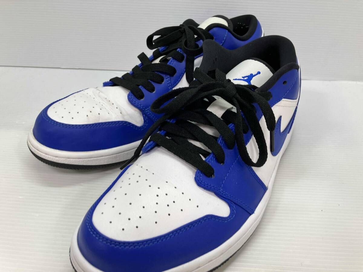 ジャンク NIKE エア ジョ-ダン 1 ロウ AIR JORDAN 1 LOW スニ-カ- 左足27cm 右足29cm Blue