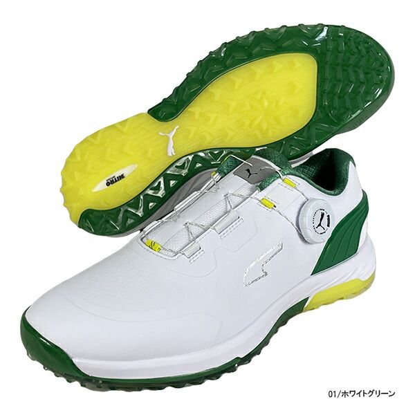 PUMA NITRO FOAM ゴルフシューズ ホワイト/グリーン 新品・未使用】 プーマゴルフ ゴルフシューズ アルファキャットニトロ