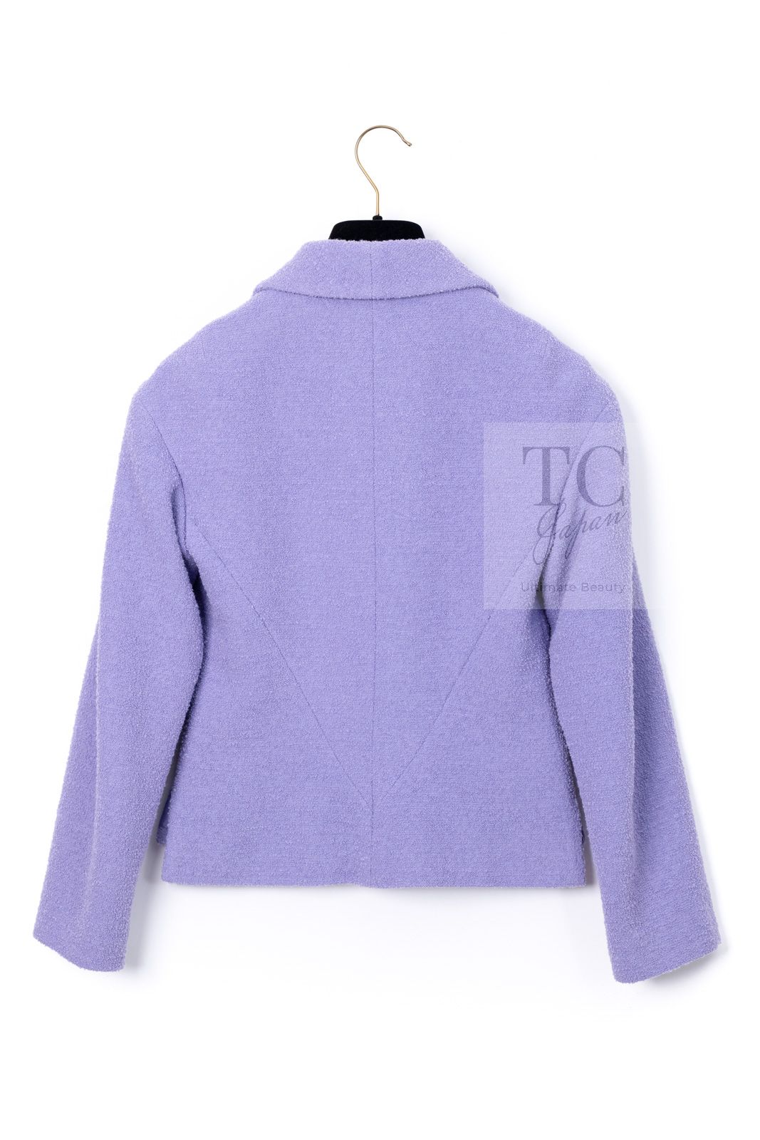 シャネル ジャケット CHANEL ラベンダー パープル ココ ボタン