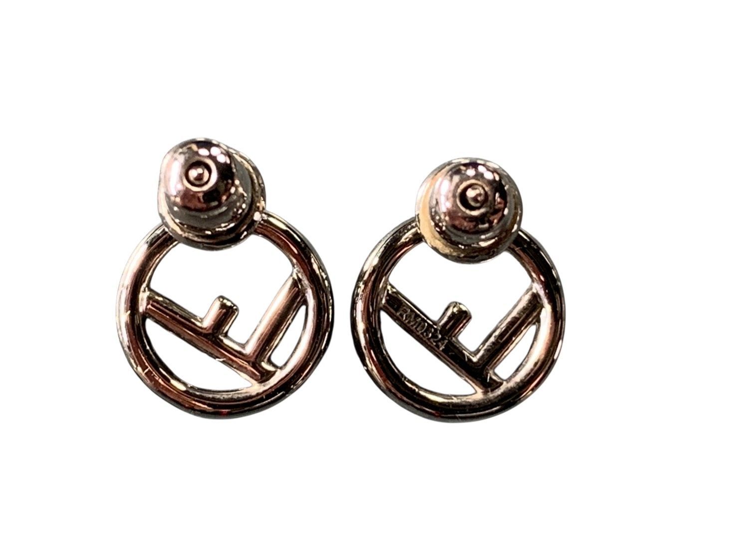 ♪3563 FENDI フェンディ エフイズフェンディ ピアス ラインストーン