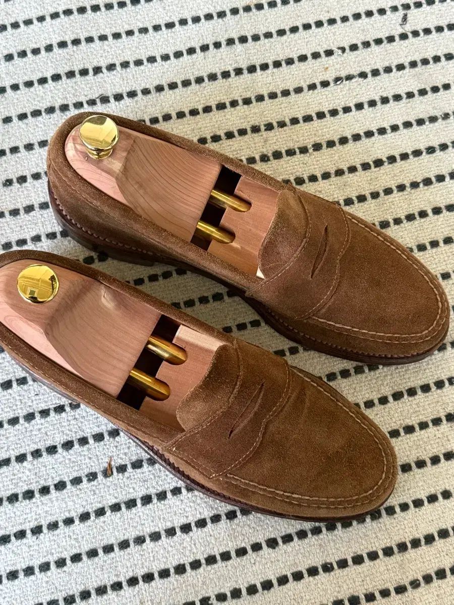 オールデン 2973 スエード ローファー 10.5 B/D 茶