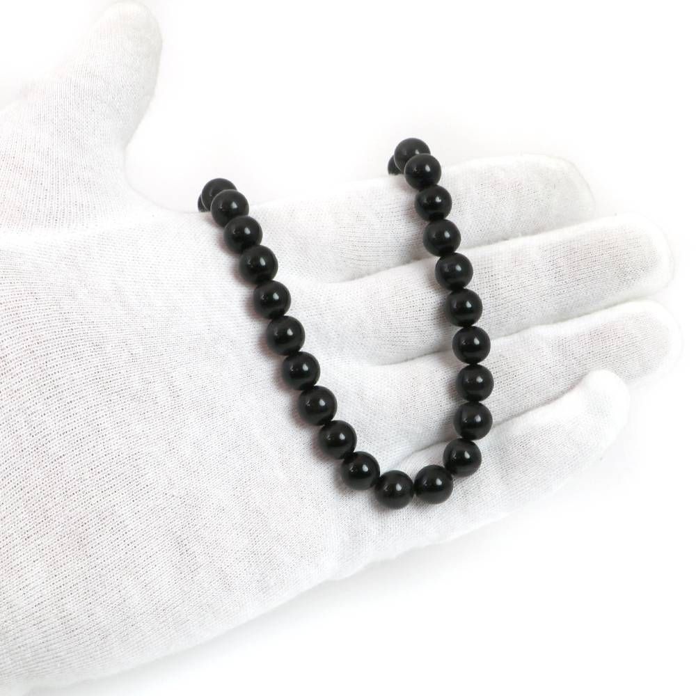 シンプルストーンネックレスローズタイガーアイ【丸玉】10mm【天然石 